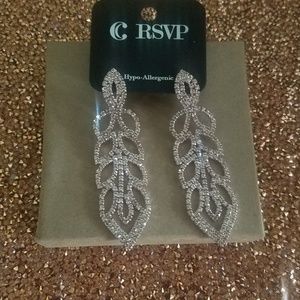 💙Rose gold rhinestone earrings